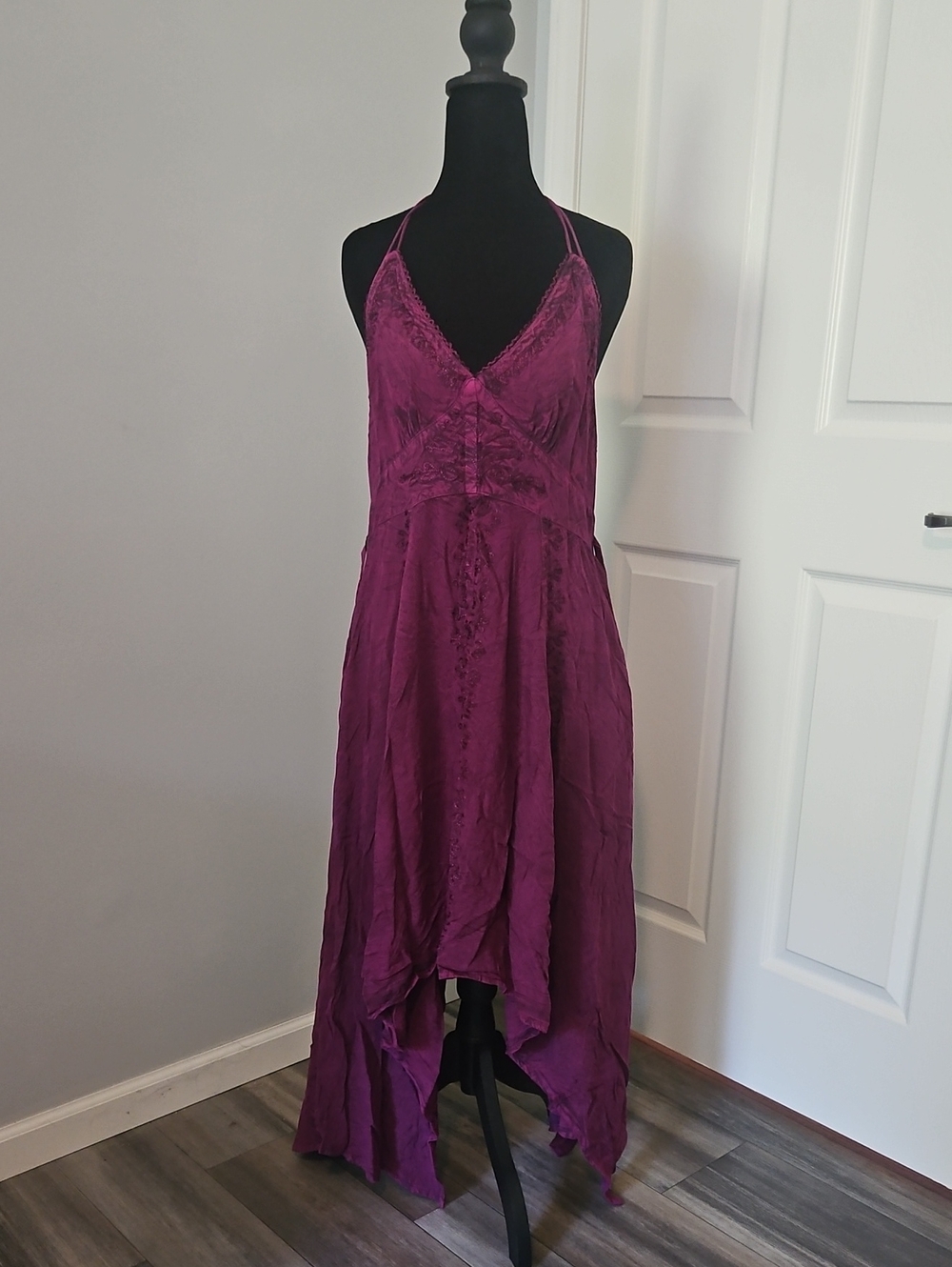 Advance Apparels ADL30332 Acid Wash Boho Festival Renaissance Dress 1X/2X NWT